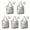 White Christmas Tree, variant on 5 Pack Foldable Shopping Bag,White Christmas Star and Gift Pattern Reusable Grocery Bags with Pockets,Large Reusable Tote Bags with Handles Waterproof & Lightweight