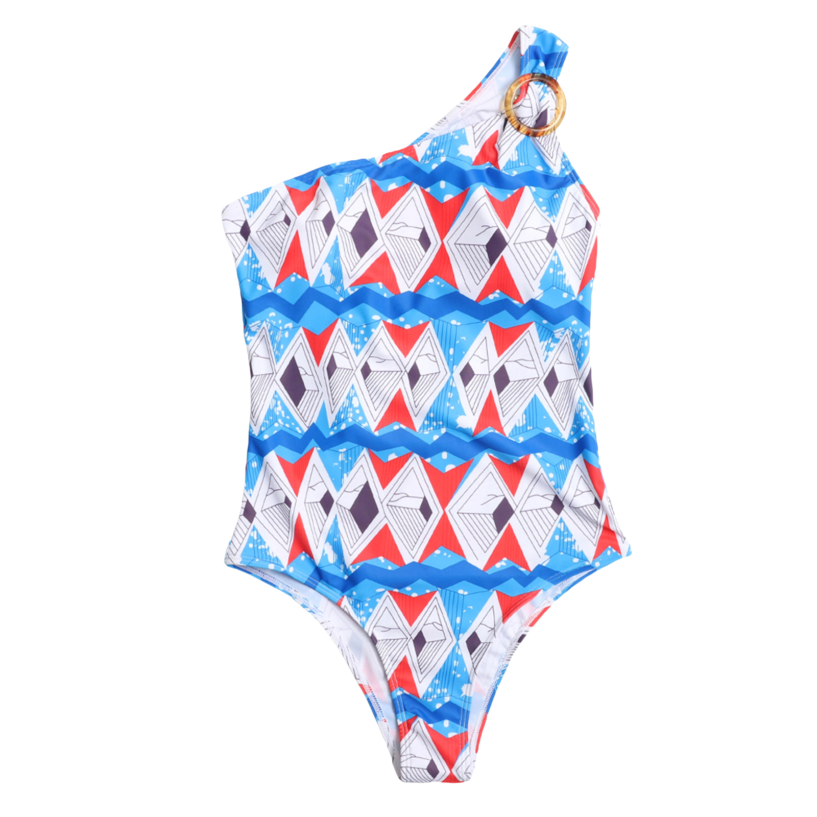 Imcute Women Onepiece Swimsuit, Digital Print Offshoulder Lowcut