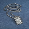 thumbnail image 3 of TEAMER Skeleton Tarot Card Necklace Stainless Steel Amulet Marigold Tarot Card Major Arcana Necklaces for Women Men, 3 of 4