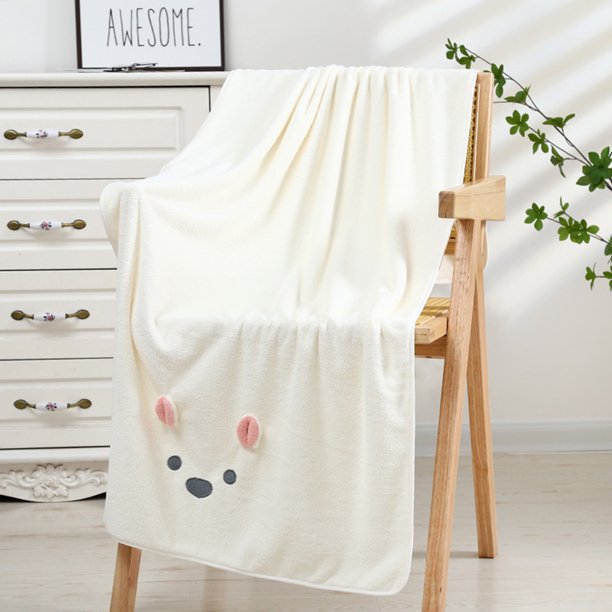 Toalla de baño ultrasuave para bebé Toalla de baño de dibujos animados para niños bebés