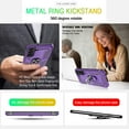 thumbnail image 4 of Galaxy S22 Case, Samsung S22 Case with HD Screen Protector, [Military-Grade] Magnetic Ring Holder Kickstand Shockproof Protective Phone Case for Samsung Galaxy S22, Purple, 4 of 15