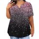 thumbnail image 1 of Plus Size Mujeres Blusas Cuello en V Casual Suelto Verano Blusa de Manga Corta para el Uso Diario Y Casual, 1 of 5