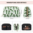 thumbnail image 2 of Asparagus green print Makeup Bag, Leather Waterproof Travel Toiletry Bag, Large Capacity Cosmetic Bag Make up Bags Organizer fro Travel Size Toiletries Women Girls, 2 of 4
