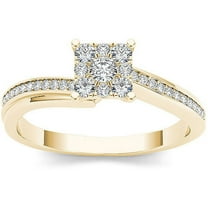1/3 Carat T.W. Diamond 10kt Yellow Gold Cluster Engagement Ring