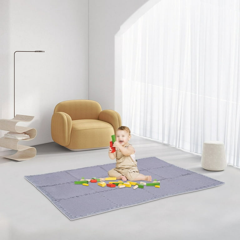 Miumaeov 12Pcs Interlocking Carpet Soft EVA Foam Mats Play Mat for Living  Room Girls Bedroom Kids Room Nursery Dorm Decor Single Size: 11.81 ×  11.81in 