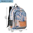 thumbnail image 2 of FORMRS Unisex School Backpack 17" Student Travel Bag with Laptop Compartment, Pink Leaves, 2 of 7