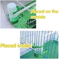 thumbnail image 3 of Paquete de 2 dispensador automático de comedero para pájaros, botella de agua para pájaros, contenedor de bebedero, Clip para colgar en jaula de pájaros para loros, 60/150 Ml Ormromra WRJM-90-2, 3 of 6