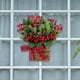 thumbnail image 5 of Guirnaldas navideñas, cesta de flores de frutos rojos de simulación navideña para colgar en la pared, cesta de enredaderas de flores de simulación para el hogar, decoración navideña para colgar en la, 5 of 9