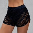thumbnail image 1 of Pantalones cortos de baño para mujer Traje de baño de cintura alta Traje de baño de encaje Traje de baño Bañadores, negro, xxl Feliz Sencillez, 1 of 5