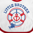 thumbnail image 4 of Inktastic Nautical Little Brother Boys Baby Bib, 4 of 4