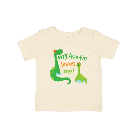 Inktastic My Auntie Loves Me Dinosaur Boys Baby T-Shirt