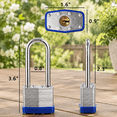 12 Keyed Different Padlocks, 1-9/16 Inch Heavy Duty Laminated Steel ...