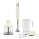 thumbnail image 1 of SMEG Batidora de inmersión portátil con vaso, tazón para picar con tapa, batidor de alambre, 5 controles de velocidad, fabricada con cuchillas de acero inoxidable y diseño ergonómico (crema), 1 of 5