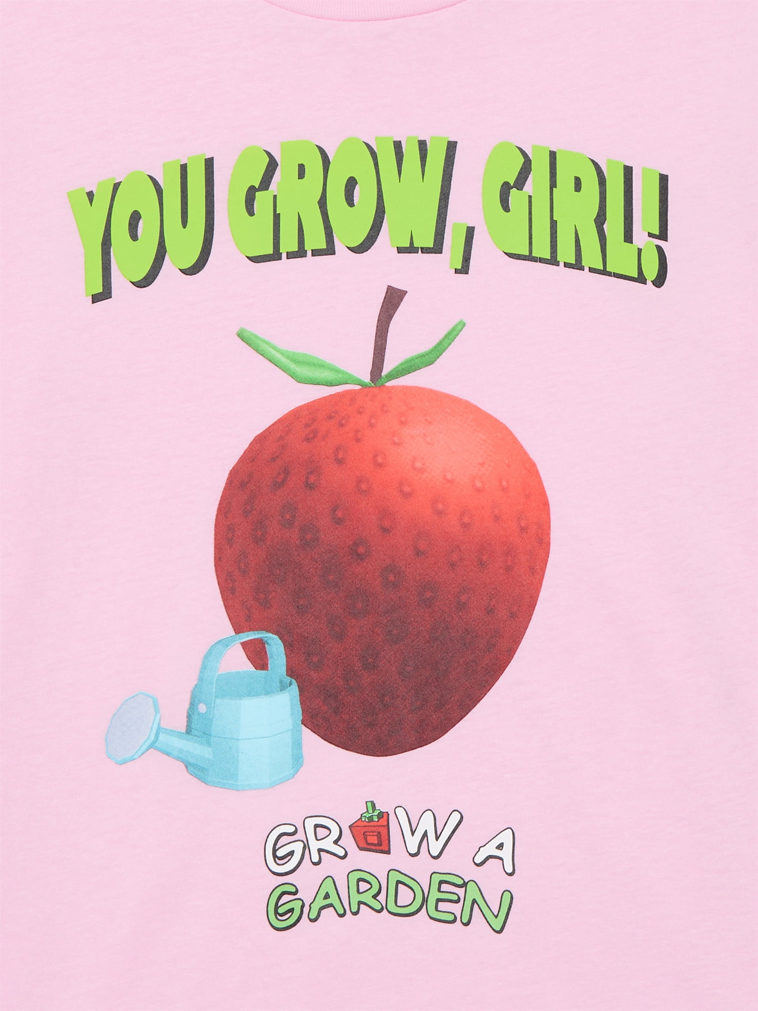Grow a Garden Girls You Grow Girl Graphic Tee with Short Sleeves, Sizes 4-16