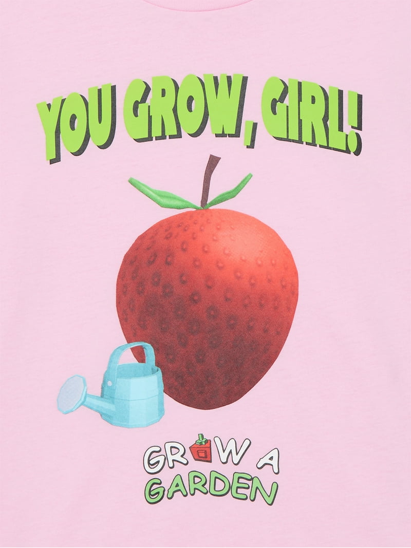 Grow a Garden Girls You Grow Girl Graphic Tee with Short Sleeves