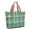 Green and Black Checkered Pattern, variant on Yellow and Black Checkered Pattern Large Tote Bag for Women, Polyester Roomy Work Tote with Pockets and Zipper, Lightweight Gifts Ideas for Work School Gym
