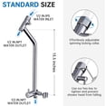 thumbnail image 3 of G-Promise All Metal Shower Diverter with Low Holder, Extended 13.5 Inch, 3-Way Diverter Valve with Pause Mode for Handheld and Fi, 3 of 8
