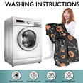 thumbnail image 6 of Wearable Oversized Blanket,Halloween Dancing Skeletons and Pumpkins Pattern Wearable Blanket Hoodie for Adults,Cozy Hooded Blankets with Super Pockets,Super Warm Fuzzy Pullover for Women & Men, 6 of 6