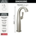 thumbnail image 2 of Delta 777-BL-DST Stryke 1.2 GPM Vessel Single Hole Bathroom Faucet - Black, 2 of 2