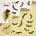 thumbnail image 4 of PH 200pcs 10 Styles Angel Wing Charms 1-1.5mm Hole Alloy Wing Loose Spacer Charm Beads Bronze Fairy Wing Beads Tibetan Bead Spacers for Jewelry Making Xmas DIY Angel Making Colorful, 4 of 6