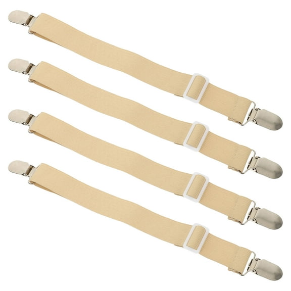 TEHAUX 4pcs Mattress Sheets Holders Straps Adjustable Bed Sheet Fasteners Fitted Sheet Clips