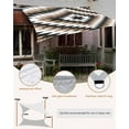 thumbnail image 5 of Sun Shade Sail 6.5x10Ft Boho Moroccan Brown Black and White Striped Geometric Uv Block Sunshade Canopy Outdoor Shade Cover Rectangle Shade Cloth For Patio Garden Yard Deck Pergola, 5 of 6