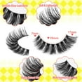 thumbnail image 3 of False Eyelashes Fairy Cat Eye Lashes Mink Fox Eye Lashes Wispy Dramatic Eyelashes 20mm Fake Lashes 7 Pairs Pack, 3 of 18