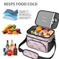 thumbnail image 5 of Lunch Box Pioneer Flower Floral Print Pattern Insulated Lunch Bag for Women Men,Medium Leakproof Lunchbox Cooler Bag Adjustable Strap,10 X 6.7 X 8 Inches, 5 of 6