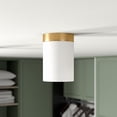 thumbnail image 2 of Evelyn&Zoe 6" Gold Semi Flush Mount, 2 of 7