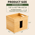 thumbnail image 4 of Bamboo Face Towel Holder, Open-Top Skincare Storage Box for Facial Towels and Beauty Essentials, 4 of 9