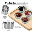 thumbnail image 2 of 6Pcs 2 Oz Stainless Steel Dipping Sauce Cup, Mini Dip Bowls, Reusable Metal Condiment Cups Ramekins Containers (Silver), 2 of 6