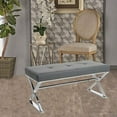 thumbnail image 4 of Neuville Bench - Tufted Chrome Grey Pu, 4 of 6