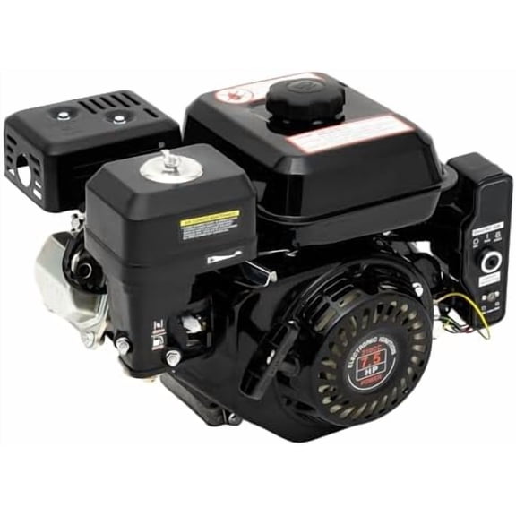 4-Stroke 7.5 HP Electric Start Horizontal Engine, 210CC Go Kart Gas Engine Motor,Electric Start Single Cylinder Air Cooled Gasoline Powered Engines for Go Kart Log Splitter$$Tools