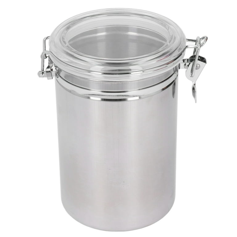 Stainless Steel Food Storage Container, Versatile Stainless Steel Sealed Can Convenient Smell Proof Anti Rust for Spices for Tea Small 900ml,Medium