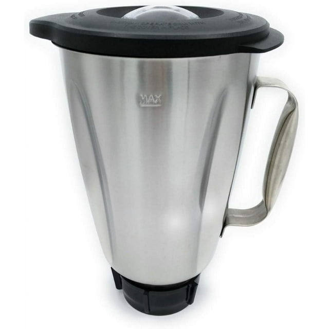 Ensemble de Pots de Remplacement en Acier Inoxydable de 48 Onces avec Poignée, Compatible avec Mélangeurs Oster et Osterizer