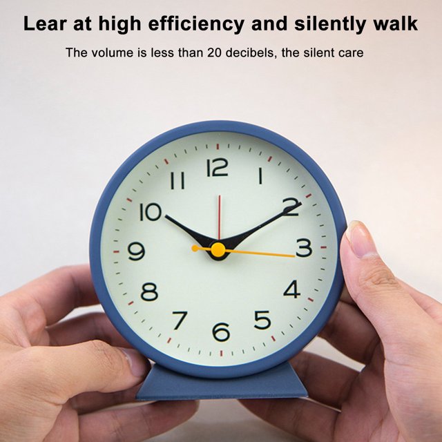 YAOMOBB LED Alarm Clock Vintage Silent Desktop Alarm Clock Night Light Small Bedside Desk Clock with Snooze Function for Home