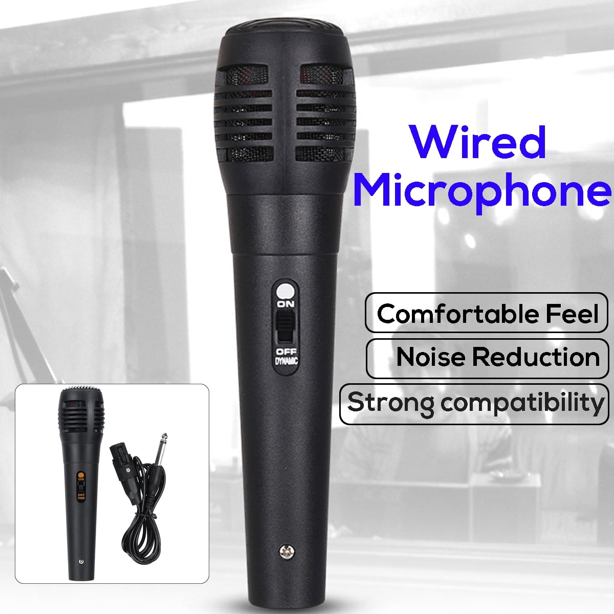 Professional Microphone Vocal Karaoke Wired w/ Mic Unidirectional