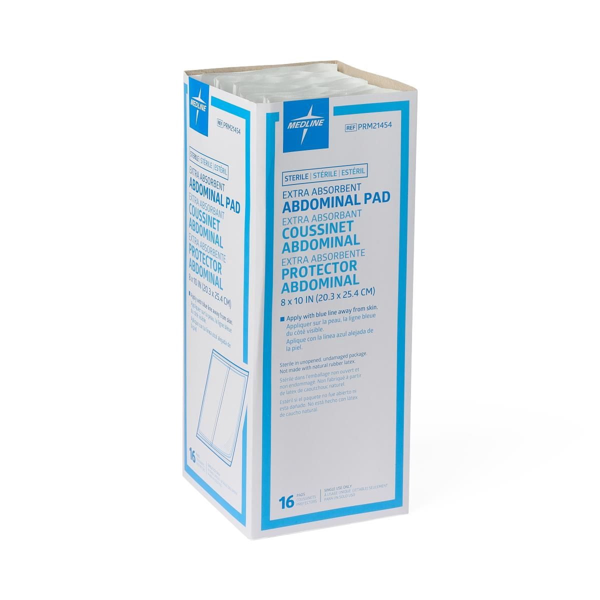 Medline Sterile Abdominal Pads, 360 Count, 8in X 10in, Extra Absorbent, for Wounds and First Aid