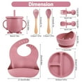 thumbnail image 6 of HEQUSIGNS Silicone Baby Feeding Set, 8 Piece Baby Led Weaning Utensils  Set, Baby Plates and Bowl Set, Baby Spoon and Fork, Sippy Cup with Straw, Baby Feeding Supplies Set, 6 of 8