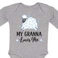 thumbnail image 4 of Inktastic My Granna Loves Me Lamb Boys or Girls Long Sleeve Baby Bodysuit, 4 of 5