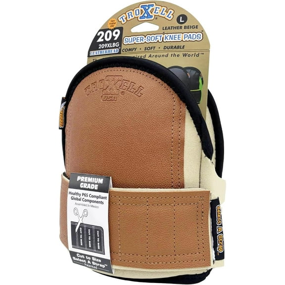 TROXELL USA SuperSoft Leatherhead Kneepads - (Large Size / Bagged in Pairs)