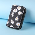 thumbnail image 3 of Sywqhk Moda Mujer Pu Margarita Flor Tarjeta Oaganizer Casual Señoras Cartera (Negro) Sywqhk Para estrenar, 3 of 9
