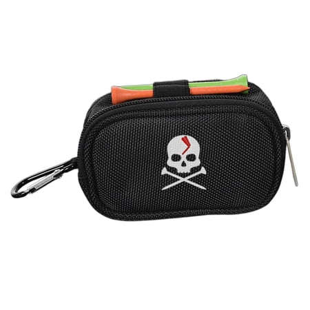 TTETTZ Zipper Golf Balls Outdoor Waist Bags Storage Bag Container Golf Ball Holder Waist Pouch Golf Tee Bag Pocket Black