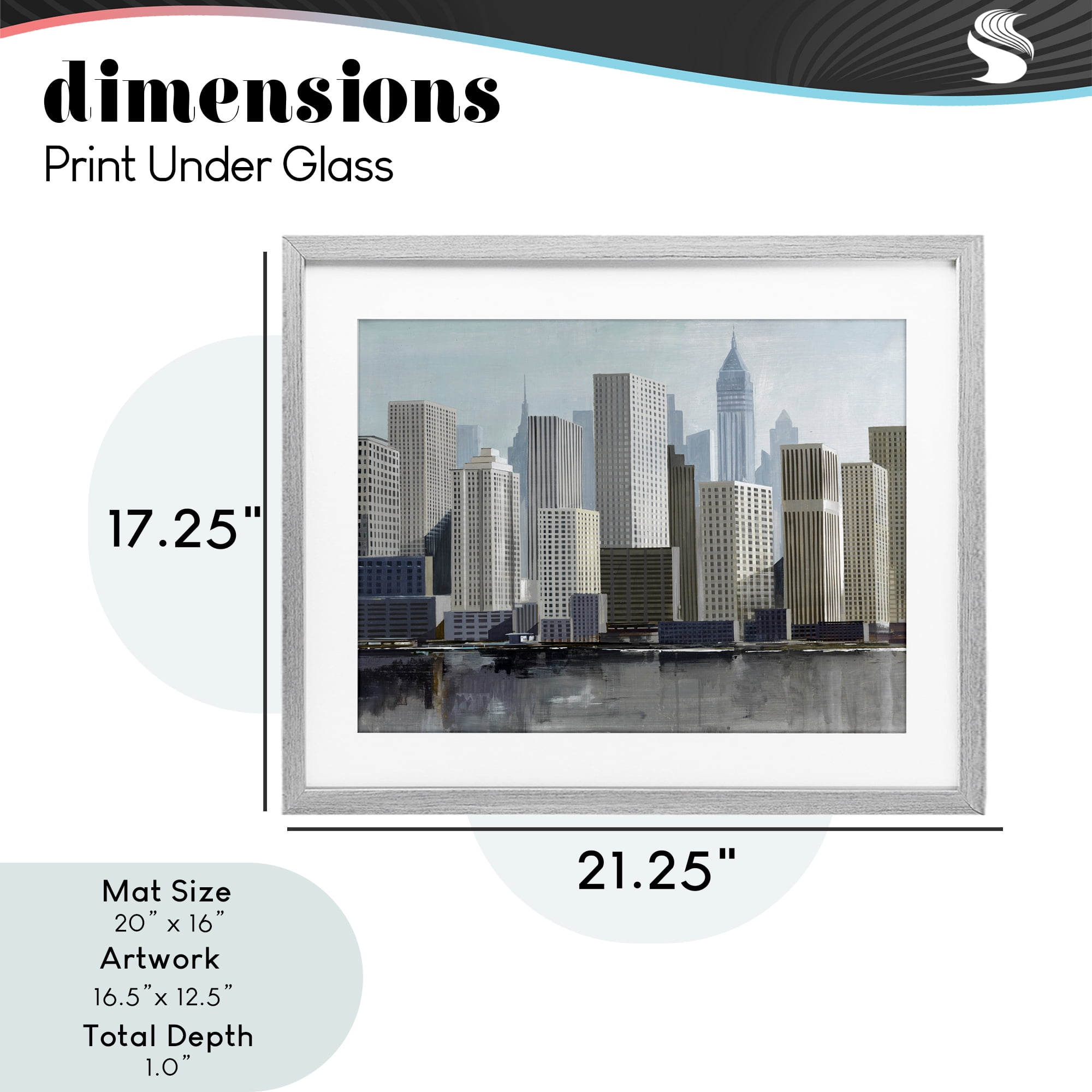 Stupell Industries New York City Sans Bridge Gray Framed Print Under Glass, design by Lorenzo Collective