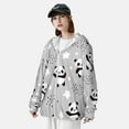 thumbnail image 3 of Yiaed Pandas Print Sun Shirts UPF 50+ Protection Hoodie Rash Guard Shirt UV Shirt Long Sleeve Fishing Outdoor Lightweightase-Small, 3 of 5