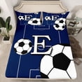 thumbnail image 2 of Castle Fairy 3-Piece Personalized Initial E Sport Theme Ball Gamer Soccer Twin Sheet Sets, Luxury Bedroom Decor, 2 of 7