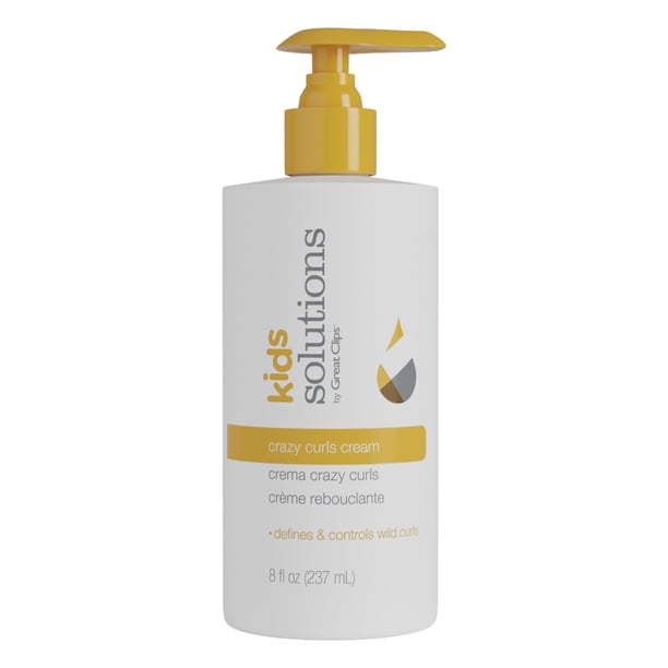 GREAT CLIPS Solutions Crema para rizos locos para niños 8oz | Define los rizos y suaviza el cabello encrespado | Recomendado para niños de 4 a 10 años.