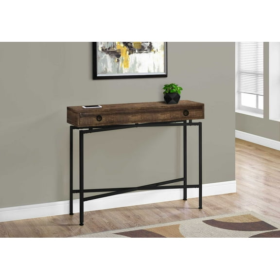 HomeRoots 333209 32.5 in. Particle Board Accent Table with Black Legs