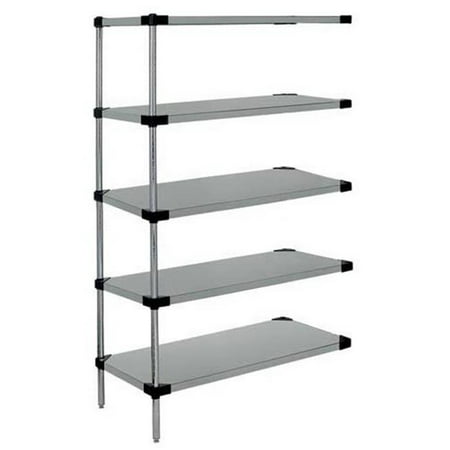 

Galvanized Steel 5-Solid Shelf Add-On Unit - 86 in.