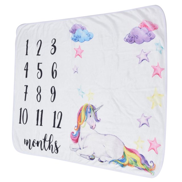 Manta Mensual Suave Higoodz para bebé Peso ligero Plegable 100 x 80 cm